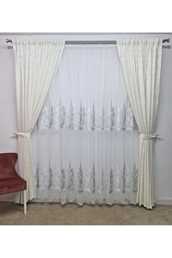 Perdelenoi by Igni Comex White-cream Sand Curtain 2pcs