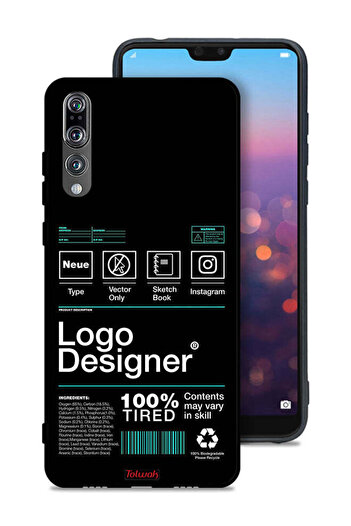 Tolwak Huawei P20 Pro Protective Case Cover Logo Designer Sticker