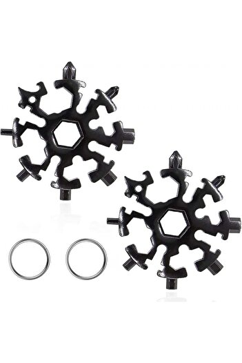 Shengruili Set of 2 Shengruili 20 in 1 DIY multi-function tools, black, stainless steel, 6.9 x 6.9 cm