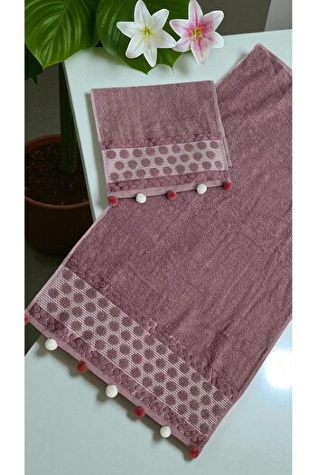 MİLAYS LİFE HOME COLLECTİON Двохшаровий рушник з помпонами для дівчаток