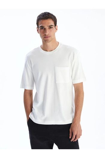LC Waikiki Lcw Vision Ecru Crew Neck Men's T-Shirt