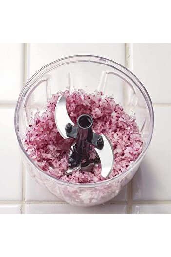 Blackstone Handy Chopper, Manual Food Chopper with Stainless Steel Blades, 0.9 Liters (Pink, 900 ML)