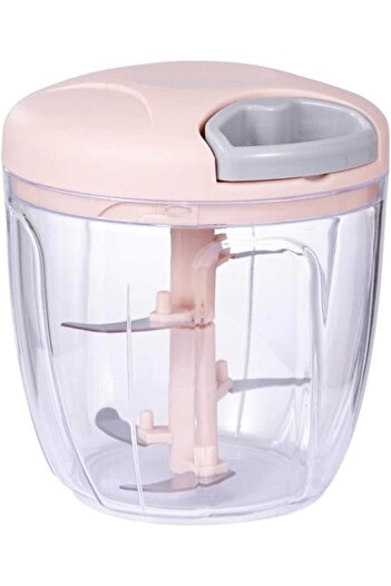 Blackstone Handy Chopper, Manual Food Chopper with Stainless Steel Blades, 0.9 Liters (Pink, 900 ML)
