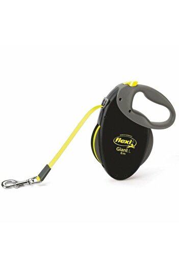 Hayrer Extendable dog leash, Flexi, model L, yellow/black