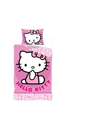 Hello Kitty 2-piece bed linen set, reversible, 140x200 cm, 65x65 cm, multicolor, Hello Kitty