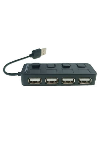 ESPERANZA 4-port USB 2.0 hub with switches, Esperanza, 480 MB/s, black
