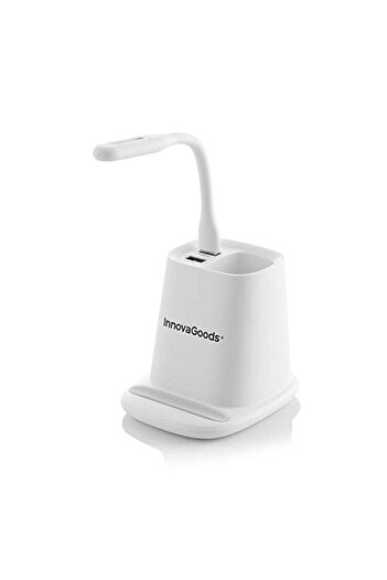 InnovaGoods InnovaGoods 5-in-1 Wireless Charger with Organizer, USB LED Desk Lamp