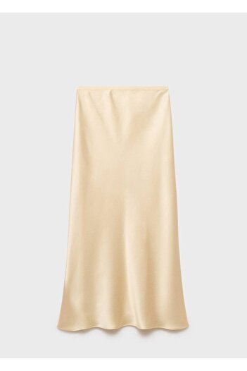 MANGO Woman Saten midi etek