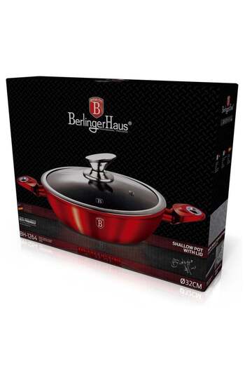 Berlinger Haus Marbled Saucepan 32 cm Burgundy Metallic Line Berlinger Haus BH 1264