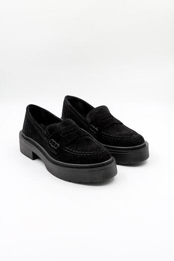 KRISTE BELL Buckle Suede Casual Classic Shoes Kb5004 Black