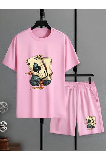 FAEL LİFE Unisex Sort Thsort Suit with Printed Dice