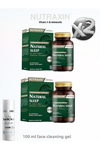 Nutraxin St. John's Wort-Pasiflora-Cat Herb Supplement - 60 Capsules Natural Sleep Food (2Pcs)