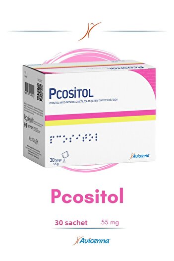 Avicenna Supplement Food Containing Pcositol B6 B12 and Folic Acid 30 Sachets - 55Mg