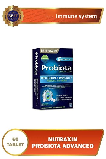 Nutraxin Probiota Advanced 60 Tablets - 5 Billion Live, 3-Layer Probiotic Tablet Technology