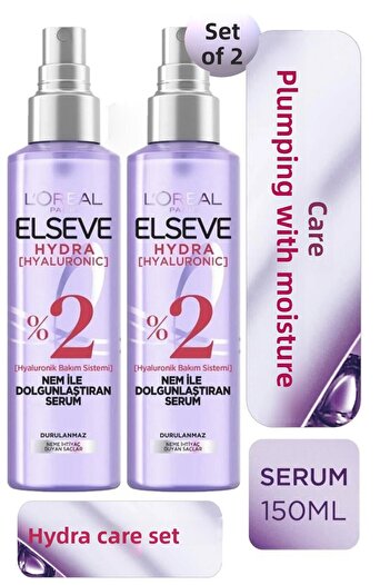 ELSEVE 150ml Hydra (Hyaluronic) Serum - Set of 2, Plumping with Moisture