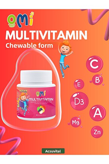 OMİ Omi - Soft Sugar Gel Form 60 with Multivitamins for Children -AslanTrt
