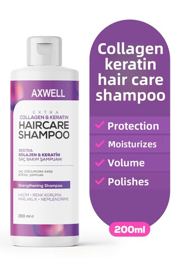 AXWELL Collagen & Keratin and Extra Volume Shine Protection Shampoo