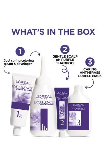 L'Oreal Paris Excellence Ash Supreme Anti-Brass Ash Blonde Permanent Hair Color, 7.17