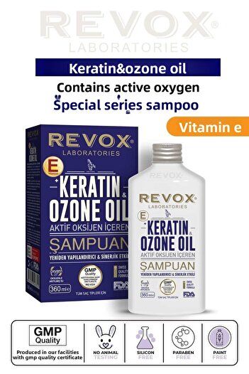Revox Keratin and Ozone Oil Restructuring Shampoo with Vitamin E