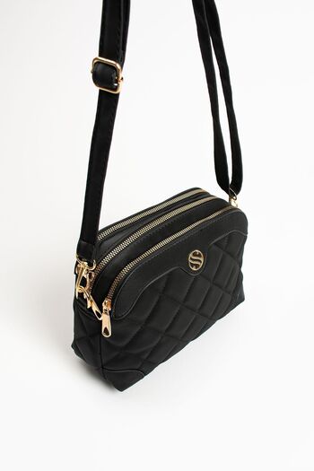Sanmorris Geantă de umăr cu 4 compartimente și geantă Crossbody pentru femei
