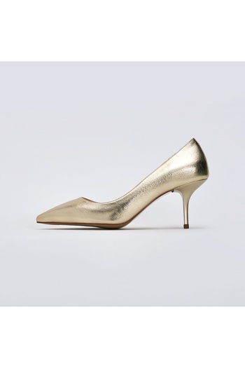 TOGO Gold Vegan Deri Kadın Stiletto [060062]