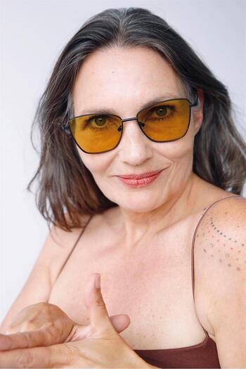 Bilge Karga Minerva Black Orange Sunglasses