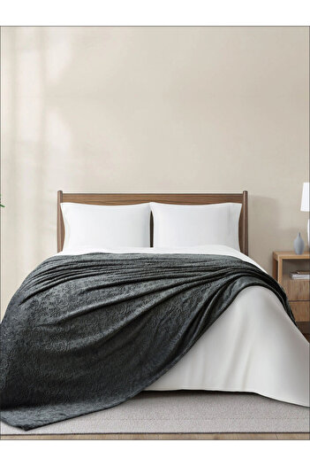 Donetella Single Size Fleece Blanket 170x210 cm, Floral Texture Soft & Cozy, 350 GSM for Bed & Sofa