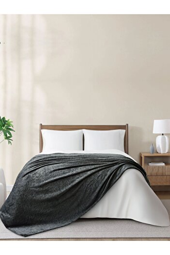 Donetella Single Size Fleece Blanket 170x210 cm, Floral Texture Soft & Cozy, 350 GSM for Bed & Sofa