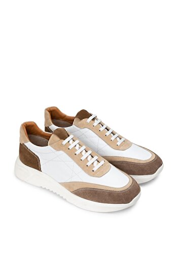 Deery Genuine Suede Mink Color Men's Sneakers