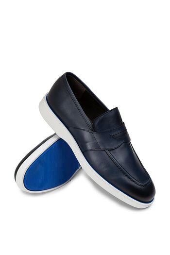 Deery Ανδρικά Loafer Παπούτσια από γνήσιο δέρμα μπλε