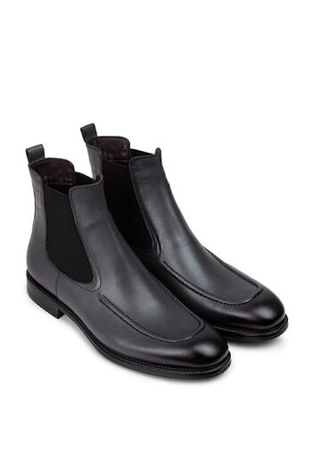 Deery Genuine Leather Gray Men's Chelsea Boots