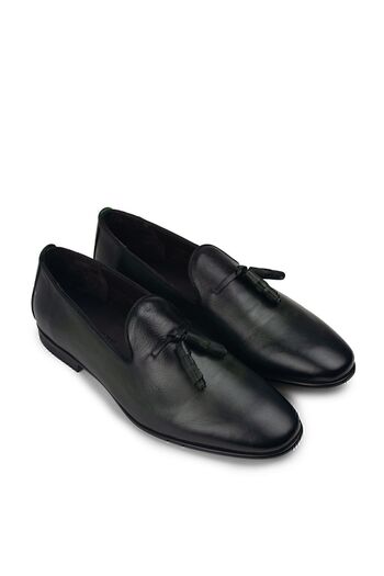 Deery Genuine Leather Green Men's Loafer Shoes