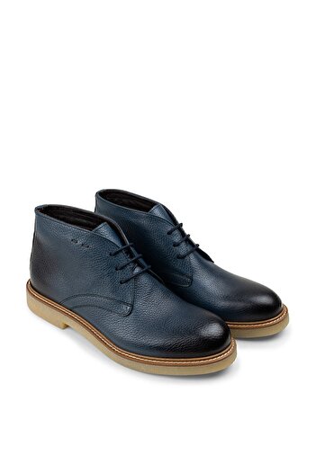 Deery Genuine Leather Blue Men's Boots