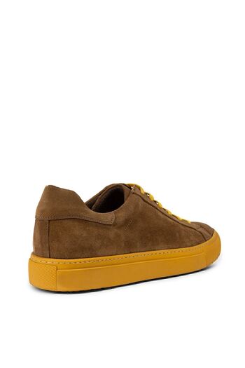 Deery Men's Sneakers - Genuine Suede, Tan Color