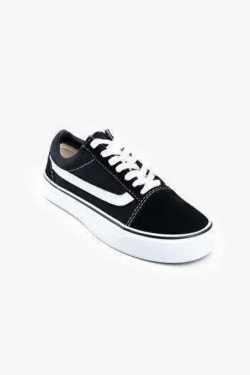 Shupe Kadın / Erkek Siyah Beyaz Old Skool Unisex Süet Günlük Spor Ayakkabı Sneaker