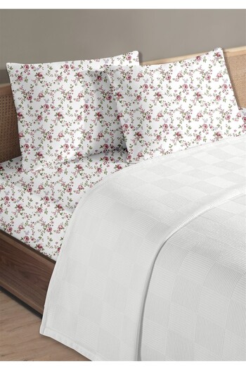 HomeBerry 100% Cotton Lidia White Single Pique Set 160 X 230 cm