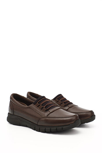 GÖNDERİ(R) Women's Brown Wedge Sole Genuine Leather Shoes
