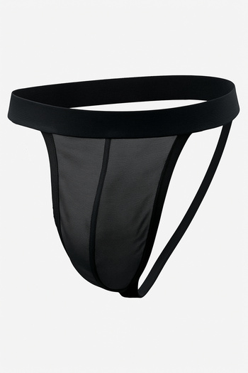 Hakan Tekstil Men's Transparent Black Fancy Slip