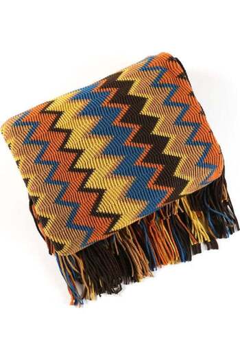 Generic Bohemian Blanket Lunch Break Blanket Bed End Blanket Tassel Thickened Sofa Blanket 130x170cm