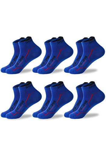 GHASSY CO. 6 Pairs Breathable Sweat Absorbent Running Football Men's Short Sports Socks for Fitness Training