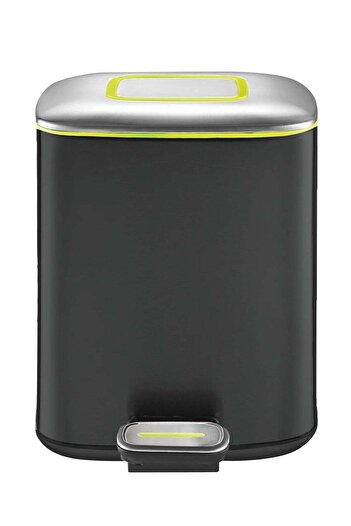 EKO Regent 9l Pedal Bin – Charcoal Black, Soft-close Lid, Brushed Stainless Steel, Fingerprint-resistant