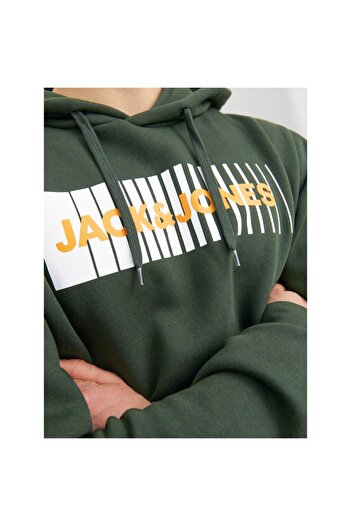 Jack & Jones JJECORP LOGO SWEAT HOOD PLAY NOOS GREEN