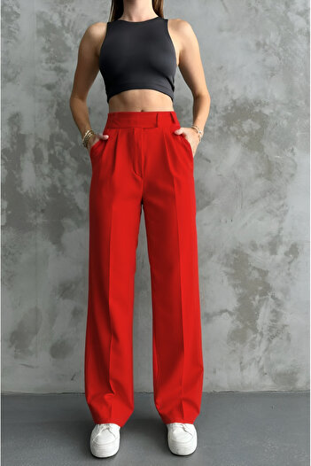 Balenbi Women's Double Crepe Lycra Velcro Closure Palazzo Trousers 1103