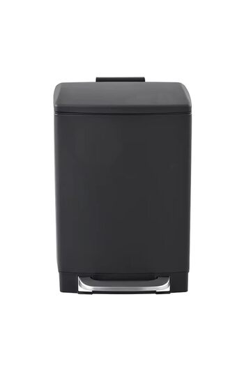 AKC 12l Black Steel Trash Bin With Foot Pedal – Soft Close Lid – Compact Stainless Steel Bin