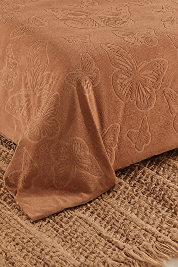 DNZGÜLCAN Kelebek Pique Double 200X220Cm Summer Towel Pique 100% Cotton Soft Bedspread