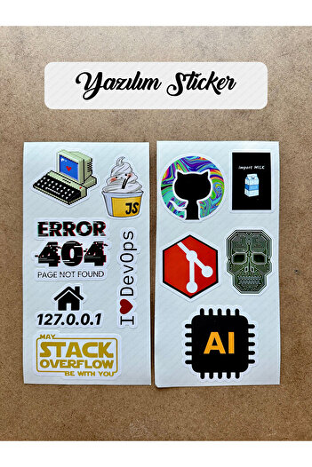 hdsticker Yazılım & Yazılımcı Software Developer Laptop Notebook Tablet Etiket Sticker P8
