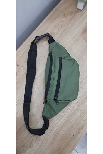 Alya trend Unisex Khaki Waterproof Sports Cross Strap Two Compartment Waist and Shoulder Bag