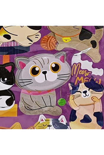 Bubu Handmade Cats Sticker - Colorful