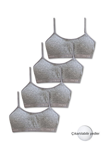 GizaKids 95% Cotton Girls' Thin Strap Training Bra Set of 4 |   Half Athlete