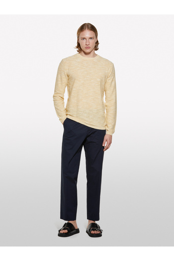 Sisley Men's Dark Navy Blue Cotton Blend Slim Comfort Fit Parachute Canvas Pants